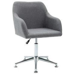 VidaXL Eetkamerstoelen Draaibaar 2 St Stof Lichtgrijs -Buitenmeubelen Verkoop 059361a3df53488fbfa7d786bcf1f9b0