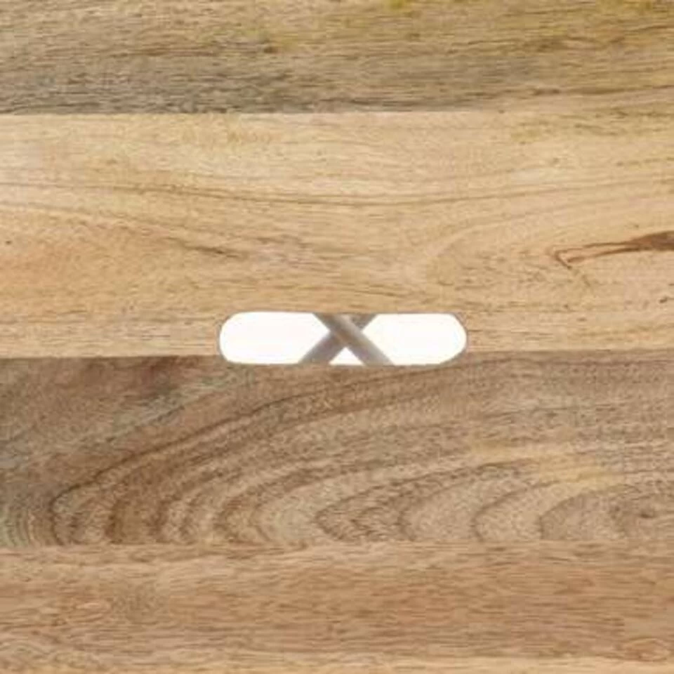 VidaXL Barkrukken 2 St Massief Mangohout Wit 4 VidaXL Barkrukken 2 St Massief Mangohout Wit - Afbeelding 2