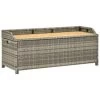 VidaXL Tuinopbergbank 120 Cm Poly Rattan Grijs -Buitenmeubelen Verkoop 1000004823