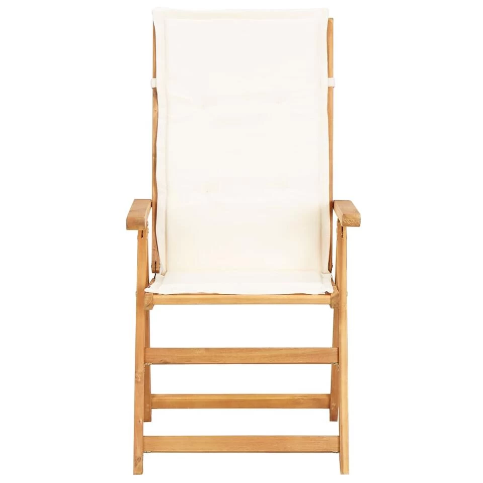 VidaXL Tuinstoelen 2 St Verstelbaar Massief Acaciahout Bruin 4 VidaXL Tuinstoelen 2 St Verstelbaar Massief Acaciahout Bruin - Afbeelding 2