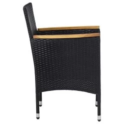 VidaXL Tuinstoelen 2 St Poly Rattan Zwart 9 VidaXL Tuinstoelen 2 St Poly Rattan Zwart -Buitenmeubelen Verkoop 1000006288 0103