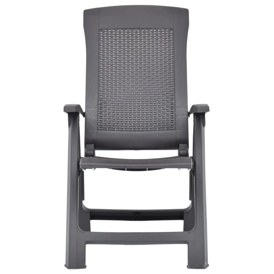 VidaXL Tuinstoelen 2 St Verstelbaar Kunststof Mokka 5 VidaXL Tuinstoelen 2 St Verstelbaar Kunststof Mokka - Afbeelding 3