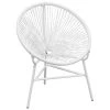 VidaXL Tuinmaanstoel Poly Rattan Wit -Buitenmeubelen Verkoop 1000006359