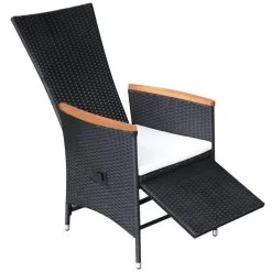 VidaXL Tuinstoelen 2 St Verstelbaar Met Kussens Poly Rattan Zwart 9 VidaXL Tuinstoelen 2 St Verstelbaar Met Kussens Poly Rattan Zwart -Buitenmeubelen Verkoop 1000006363 0103