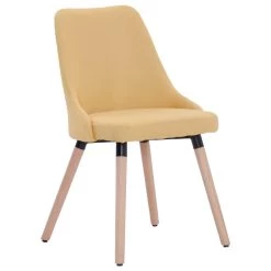 VidaXL Eetkamerstoelen 2 St Stof Geel -Buitenmeubelen Verkoop 1000007583 0102