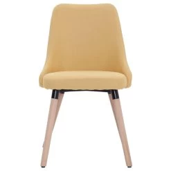 VidaXL Eetkamerstoelen 2 St Stof Geel -Buitenmeubelen Verkoop 1000007583 0103