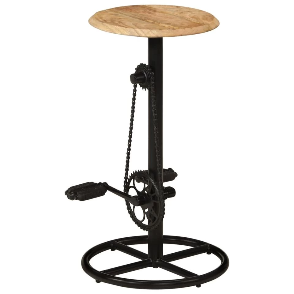 VidaXL Barkrukken 2 St Massief Mangohout 5 VidaXL Barkrukken 2 St Massief Mangohout - Afbeelding 3