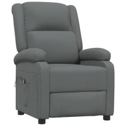 VidaXL Fauteuil Elektrisch Verstelbaar Stof Donkergrijs 71x90.5x96 Cm