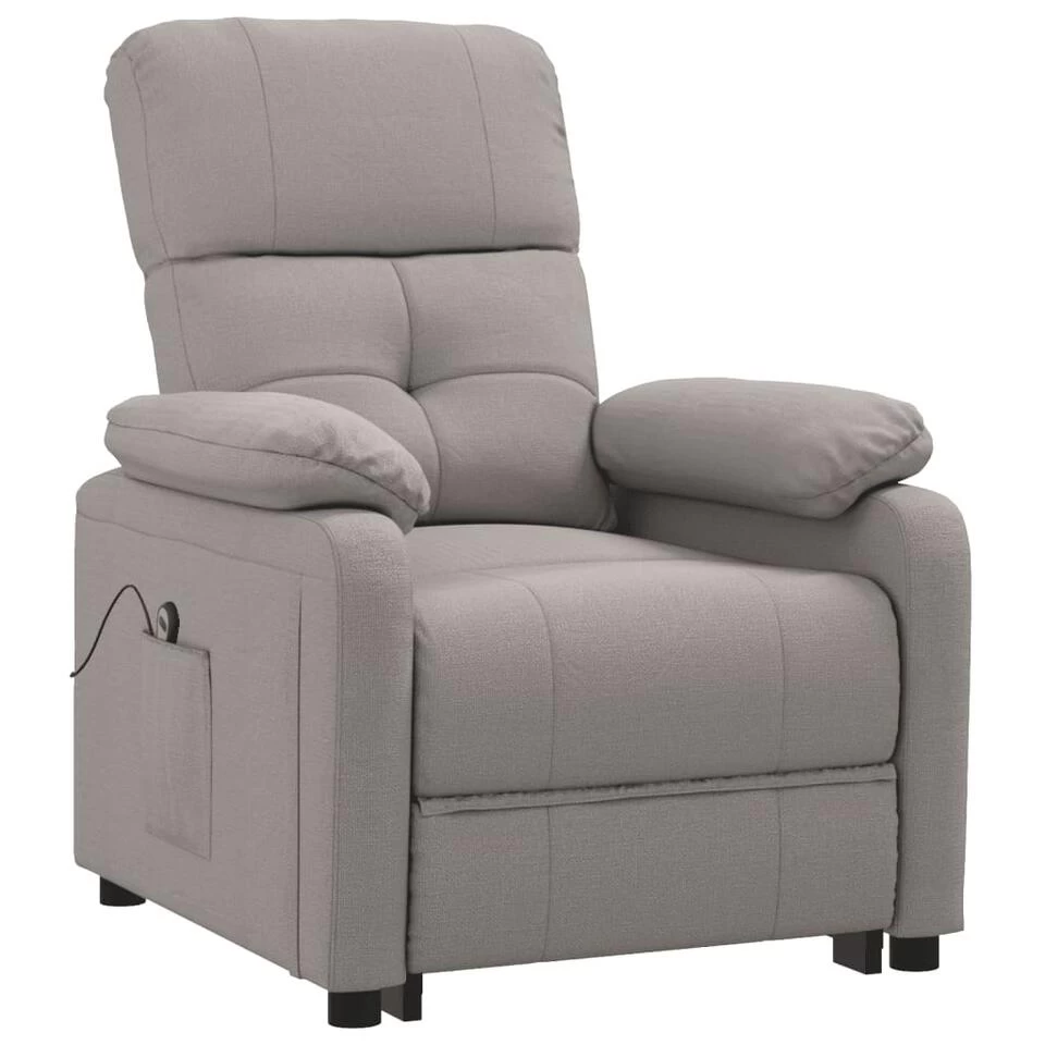 VidaXL Fauteuil Verstelbaar Elektrisch Stof Taupe 3 VidaXL Fauteuil Verstelbaar Elektrisch Stof Taupe