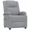 VidaXL Fauteuil Elektrisch Verstelbaar Stof Lichtgrijs 71x90.5x96 Cm -Buitenmeubelen Verkoop 1000042015