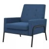 VidaXL Fauteuil Staal En Stof Blauw -Buitenmeubelen Verkoop 1000043920