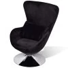 VidaXL Fauteuil Eivormig Zwart -Buitenmeubelen Verkoop 1000043942