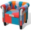 VidaXL Fauteuil Met Patchwork Stof Meerkleurig -Buitenmeubelen Verkoop 1000043972