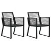 VidaXL Tuinstoelen 2 St PVC-rattan Zwart Overig -Buitenmeubelen Verkoop 1000056522