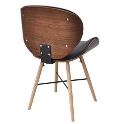 VidaXL Eetkamerstoelen 2 St Gebogen Hout En Kunstleer -Buitenmeubelen Verkoop 1000057826 0103