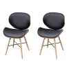 VidaXL Eetkamerstoelen 2 St Gebogen Hout En Kunstleer -Buitenmeubelen Verkoop 1000057826