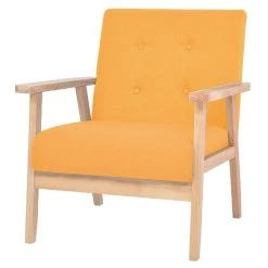 VidaXL Stoelen Stof Geel