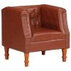 VidaXL Fauteuil Echt Leer Bruin -Buitenmeubelen Verkoop 1000059160