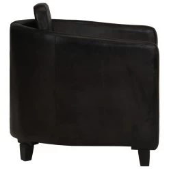 VidaXL Fauteuil Echt Leer Zwart -Buitenmeubelen Verkoop 1000059161 0102