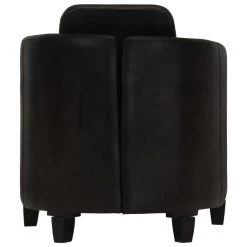 VidaXL Fauteuil Echt Leer Zwart -Buitenmeubelen Verkoop 1000059161 0103