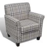 VidaXL Fauteuil Met Kussen Stof Crème 2 VidaXL Fauteuil Met Kussen Stof Crème -Buitenmeubelen Verkoop 1000059168