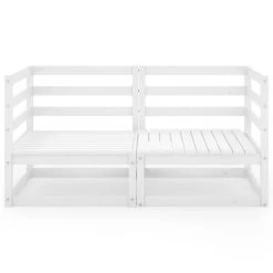 VidaXL Tuinbank 2-zits Massief Grenenhout Wit -Buitenmeubelen Verkoop 1000060797 0102