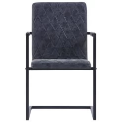 VidaXL Eetkamerstoelen 2 St Kunstleer Zwart 8 VidaXL Eetkamerstoelen 2 St Kunstleer Zwart -Buitenmeubelen Verkoop 1000062413 0102