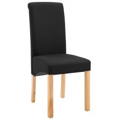 VidaXL Eetkamerstoelen 2 St Stof Zwart -Buitenmeubelen Verkoop 1000062426 0102