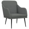VidaXL Fauteuil 63x76x80 Cm Stof Donkergrijs