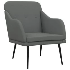 VidaXL Fauteuil 63x76x80 Cm Stof Donkergrijs
