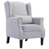 VidaXL Fauteuil Stof Lichtgrijs Armstoel Stoel Fauteuils Leunstoel Zitstoel -Buitenmeubelen Verkoop 1146831379