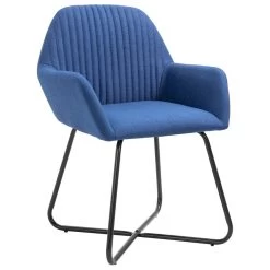 VidaXL Eetkamerstoelen 2 St Stof Blauw -Buitenmeubelen Verkoop 1181a0160ef64e1ab71477ed3a5766c9