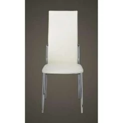 VidaXL Eetkamerstoelen 2 St Kunstleer Wit -Buitenmeubelen Verkoop 1213230548 0103