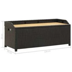 VidaXL Tuinopbergbank 120 Cm Poly Rattan Zwart -Buitenmeubelen Verkoop 12b92429a7ea4922a75c9d82d742940d