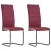 VidaXL Eetkamerstoelen 2 St Kunstleer Rood -Buitenmeubelen Verkoop 1687115607