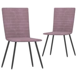 VidaXL Eetkamerstoelen 2 St Fluweel Roze