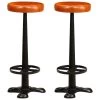 VidaXL Barstoelen 2 St Echt Leer -Buitenmeubelen Verkoop 1728840380