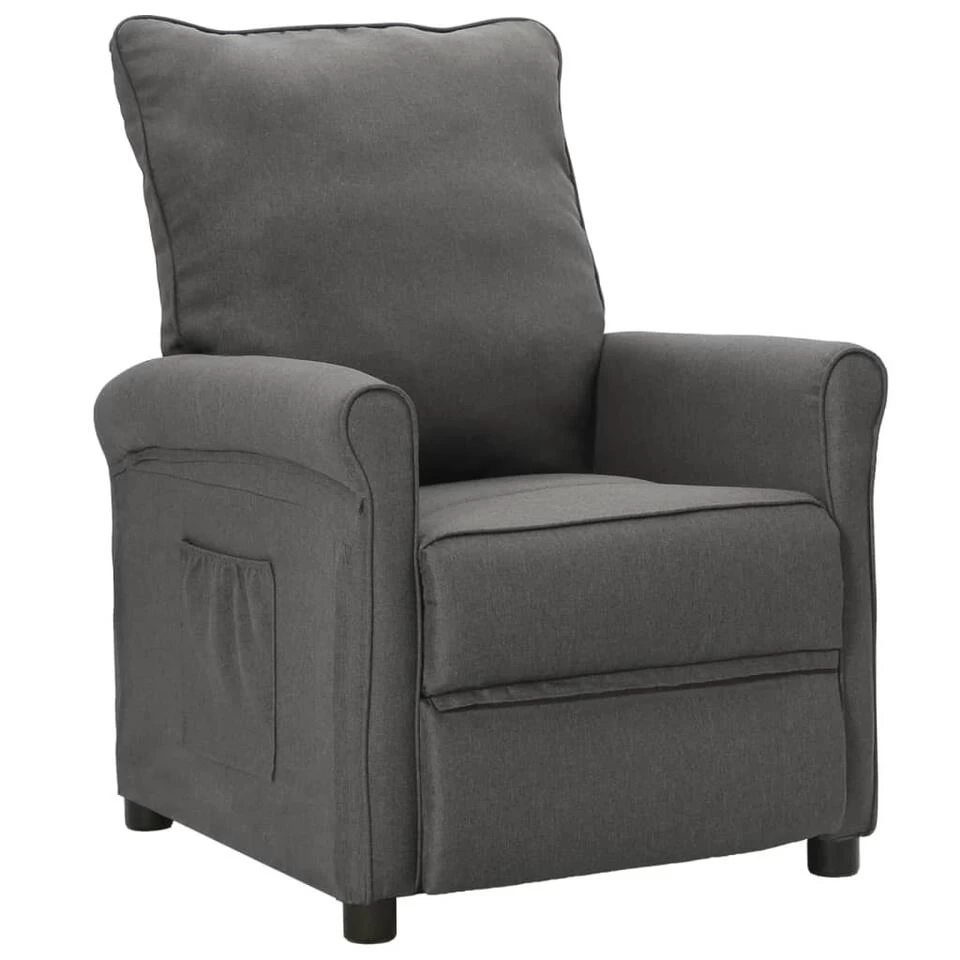 VidaXL Televisiefauteuil Stof Donkergrijs Fauteuil Tv-Stoel Leunstoel Zetel 3 VidaXL Televisiefauteuil Stof Donkergrijs Fauteuil Tv-Stoel Leunstoel Zetel