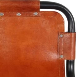 VidaXL Barkrukken 2 St Echt Leer -Buitenmeubelen Verkoop 1888648350 0103