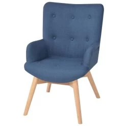 VidaXL Fauteuil Met Voetenbankje Stof Blauw -Buitenmeubelen Verkoop 1a59c6a6848c4882b4a56ec37187902c