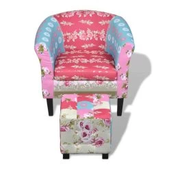 VidaXL Fauteuil Met Voetenbankje Patchwork Ontwerp Stof 9 VidaXL Fauteuil Met Voetenbankje Patchwork Ontwerp Stof -Buitenmeubelen Verkoop 20dbcd5d26d74ebfae01f6116ff1eef2