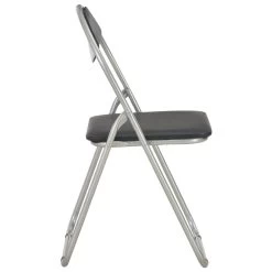 VidaXL Eetkamerstoelen Inklapbaar 2 St Kunstleer Zwart -Buitenmeubelen Verkoop 22164119ed79442a9038f575af0e95e6