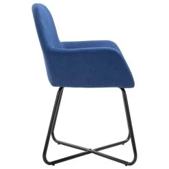 VidaXL Eetkamerstoelen 2 St Stof Blauw -Buitenmeubelen Verkoop 3f8972504366441b992a17f5f9681464