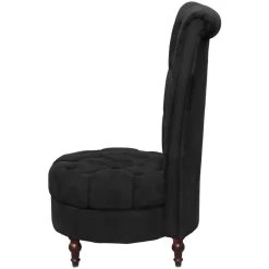 VidaXL Fauteuil Hoge Rugleuning Stof Zwart -Buitenmeubelen Verkoop 4027479bc69e4518849b2035be28ab17