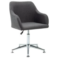 VidaXL Eetkamerstoelen Draaibaar 2 St Stof Donkergrijs -Buitenmeubelen Verkoop 4245f9af86c043f9bec0391877b13c00