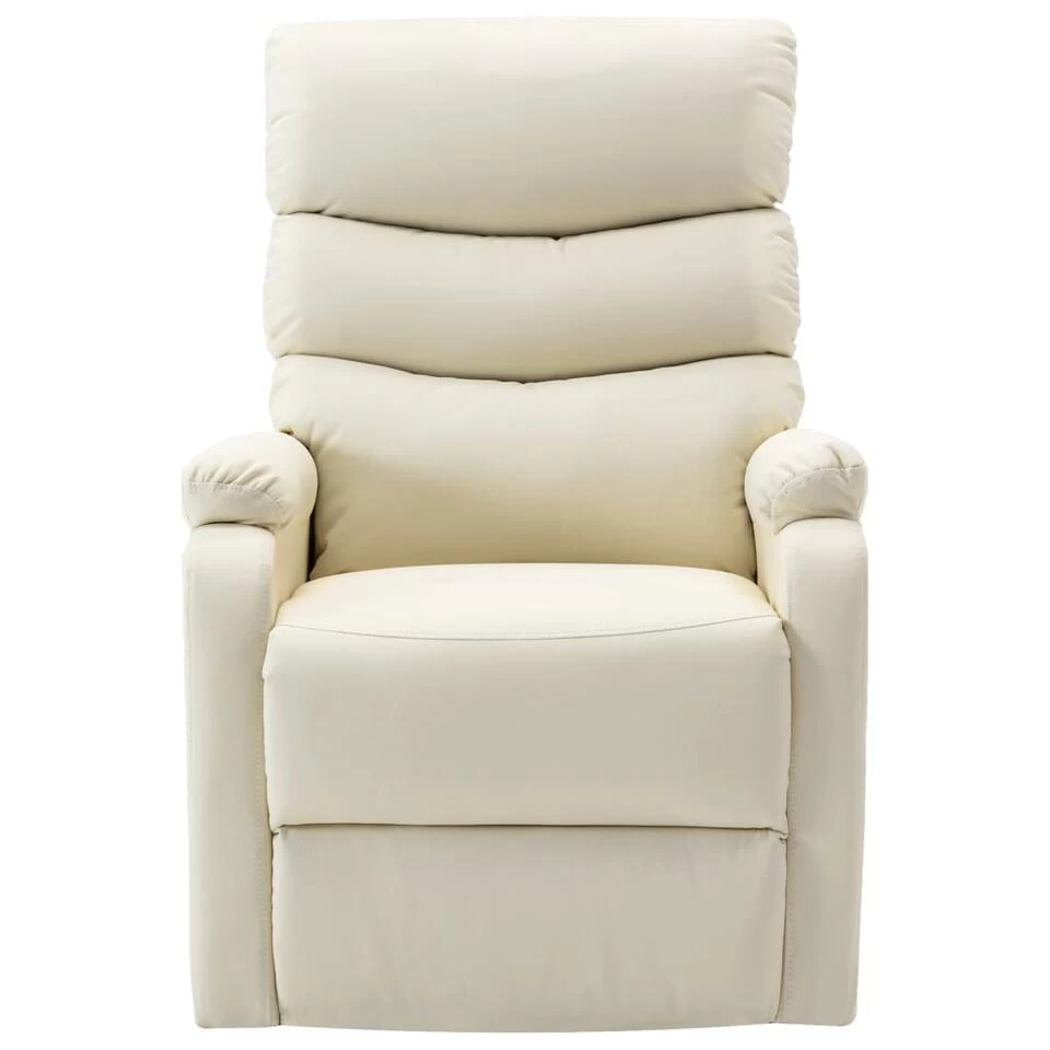 VidaXL Sta-op-stoel Kunstleer Crèmewit 6 VidaXL Sta-op-stoel Kunstleer Crèmewit - Afbeelding 4