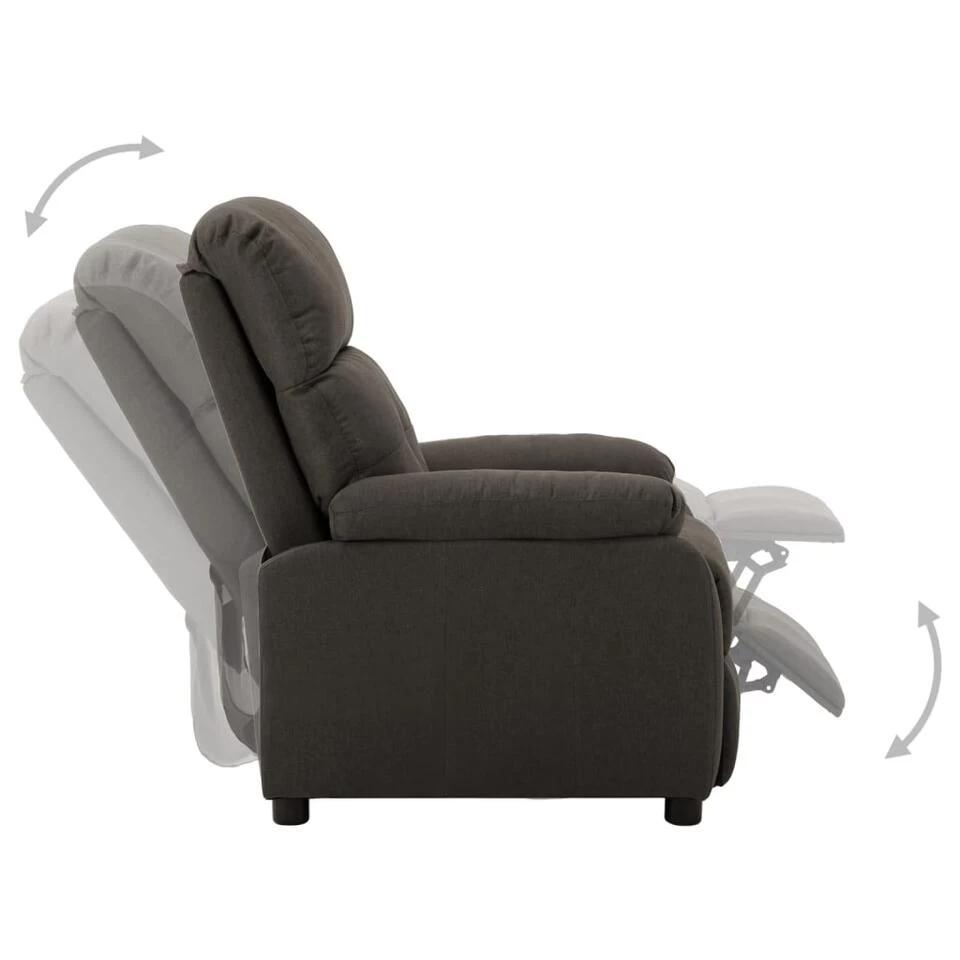 VidaXL Fauteuil Verstelbaar Elektrisch Stof Taupe 5 VidaXL Fauteuil Verstelbaar Elektrisch Stof Taupe - Afbeelding 3