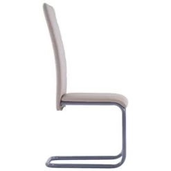 VidaXL Eetkamerstoelen 2 St Kunstleer Cappuccino -Buitenmeubelen Verkoop 50a69940f37144bfb89243da2df101b6