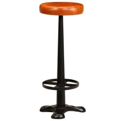 VidaXL Barstoelen 2 St Echt Leer -Buitenmeubelen Verkoop 5152448f29c647e0827e7c77fa2e91d3