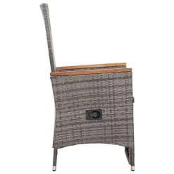 VidaXL Tuinstoelen 2 St Verstelbaar Met Kussens Poly Rattan Grijs -Buitenmeubelen Verkoop 5726155f1c8547f9bca4ae1904ff9a1f